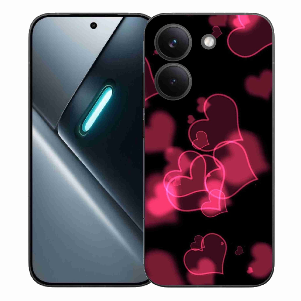 Gelový kryt mmCase na Xiaomi Poco X8 Pro - červená srdíčka