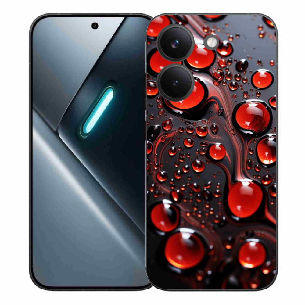 Gelový kryt mmCase na Xiaomi Poco X8 Pro - červené kapky 2