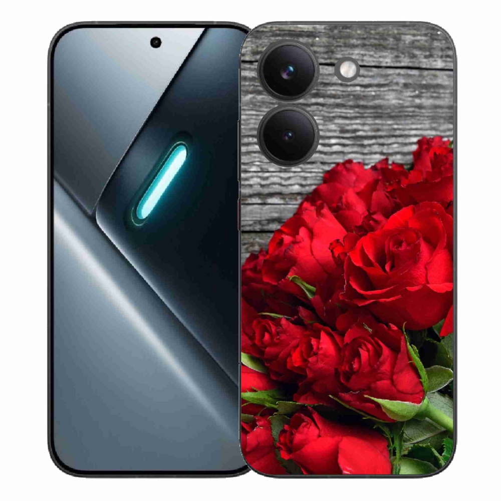 Gelový kryt mmCase na Xiaomi Poco X8 Pro - červené růže