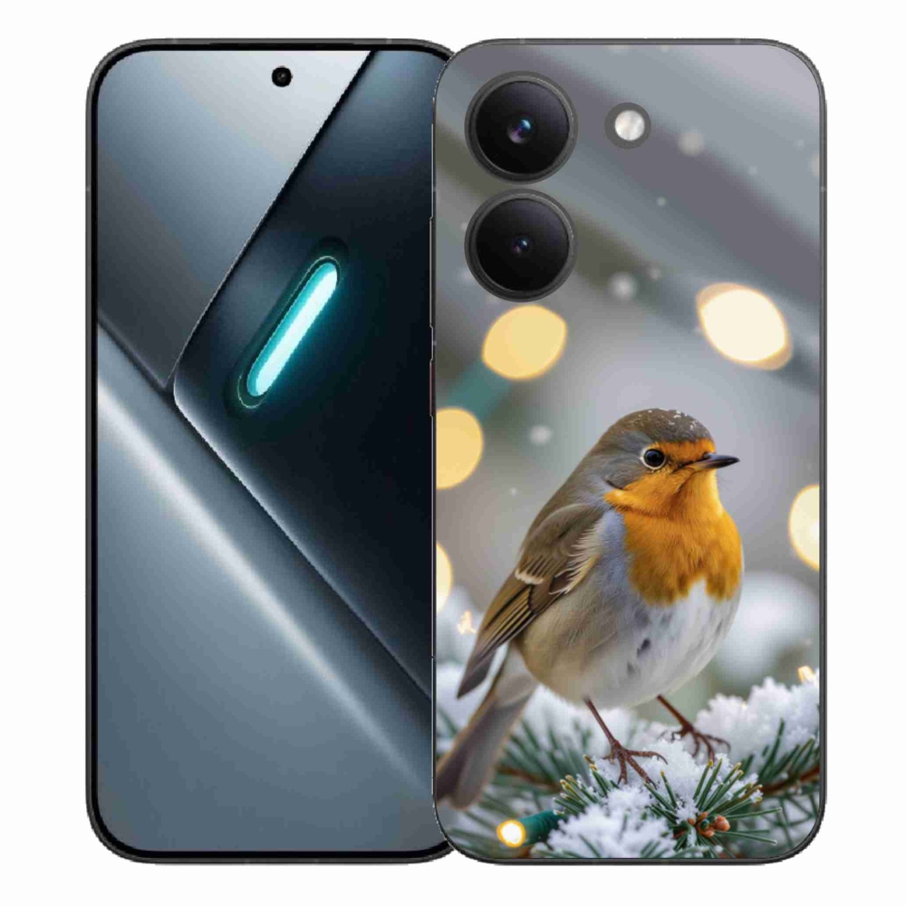 Gelový kryt mmCase na Xiaomi Poco X8 Pro - červenka v zimě
