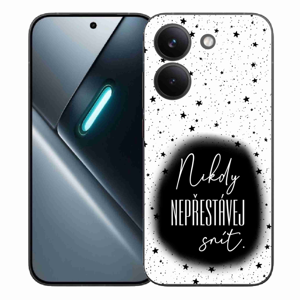 Gelový kryt mmCase na Xiaomi Poco X8 Pro - citát 1 černobílé pozadí