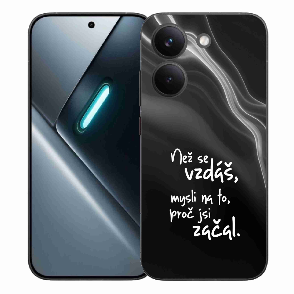 Gelový kryt mmCase na Xiaomi Poco X8 Pro - citát 2 černé pozadí
