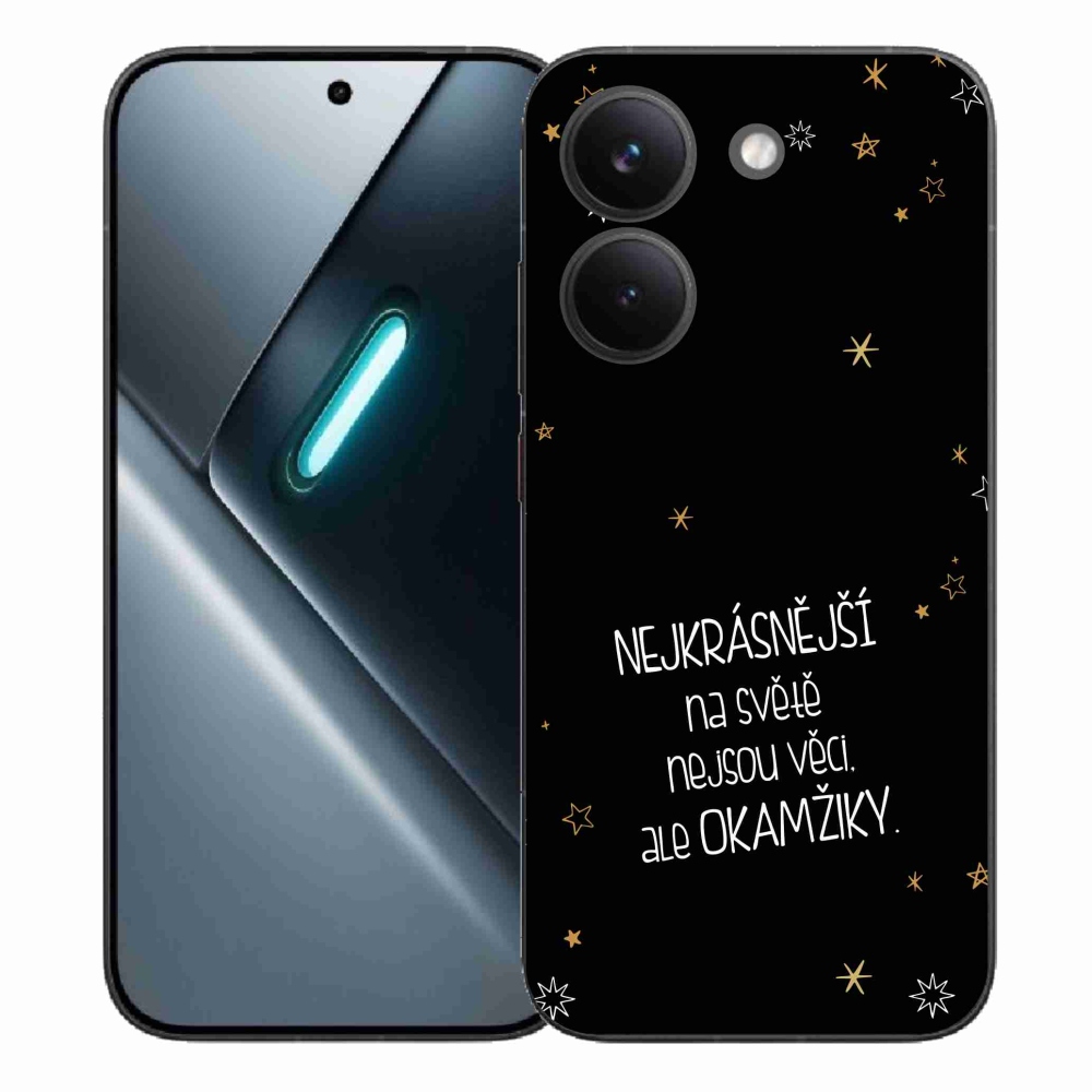 Gelový kryt mmCase na Xiaomi Poco X8 Pro - citát 4 černé pozadí