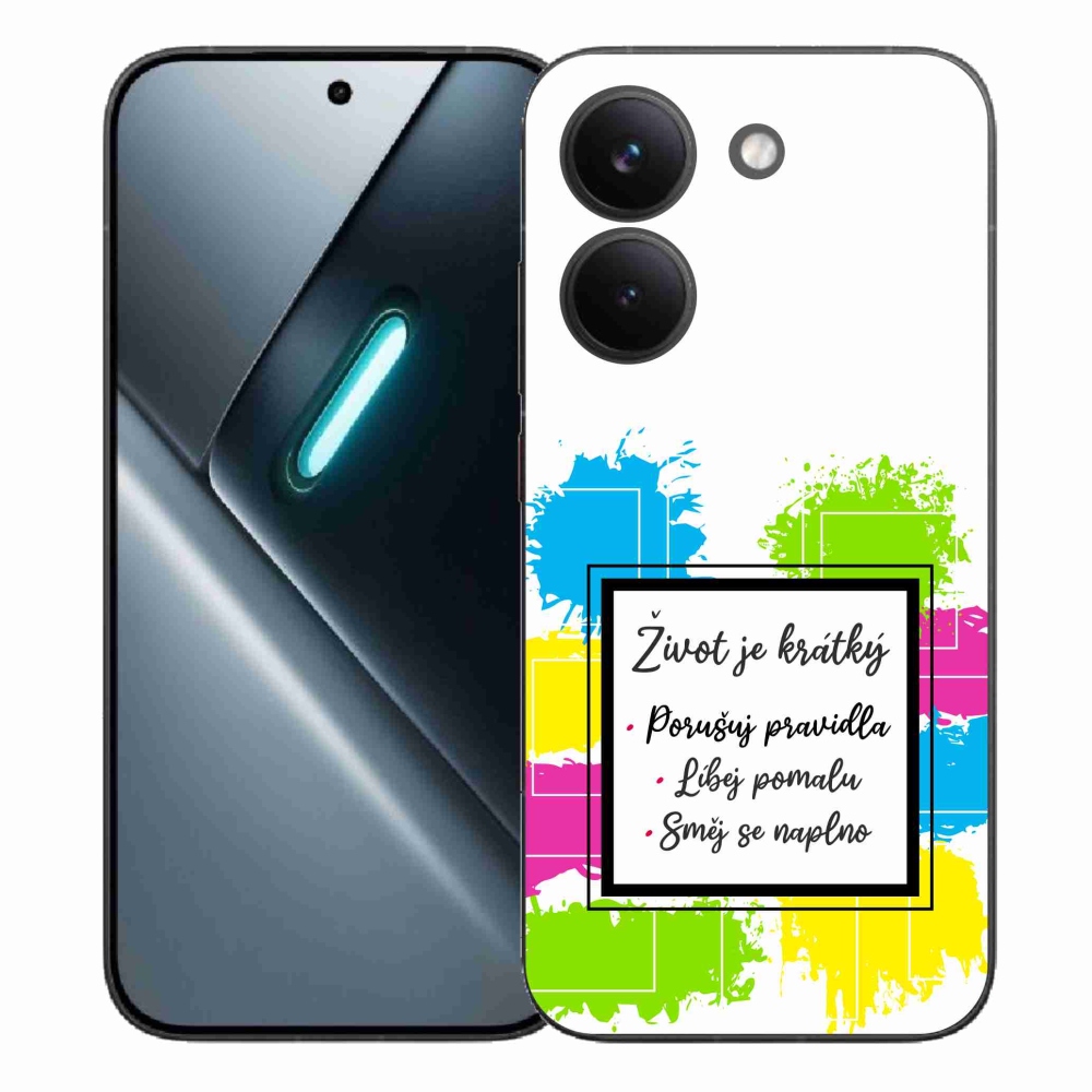 Gelový kryt mmCase na Xiaomi Poco X8 Pro - citát 5 bílé pozadí