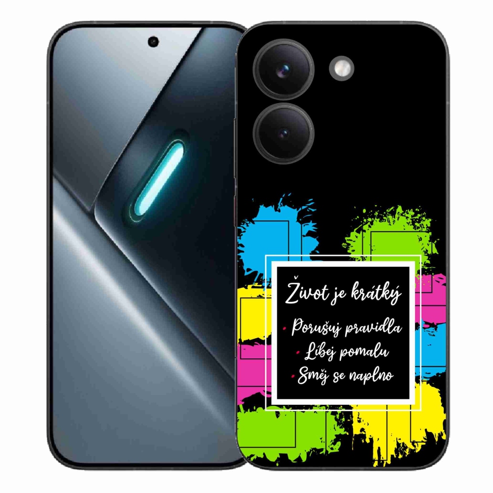 Gelový kryt mmCase na Xiaomi Poco X8 Pro - citát 5 černé pozadí