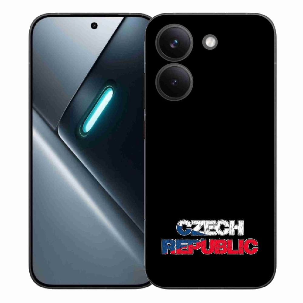 Gelový kryt mmCase na Xiaomi Poco X8 Pro - Czech Republic černé pozadí