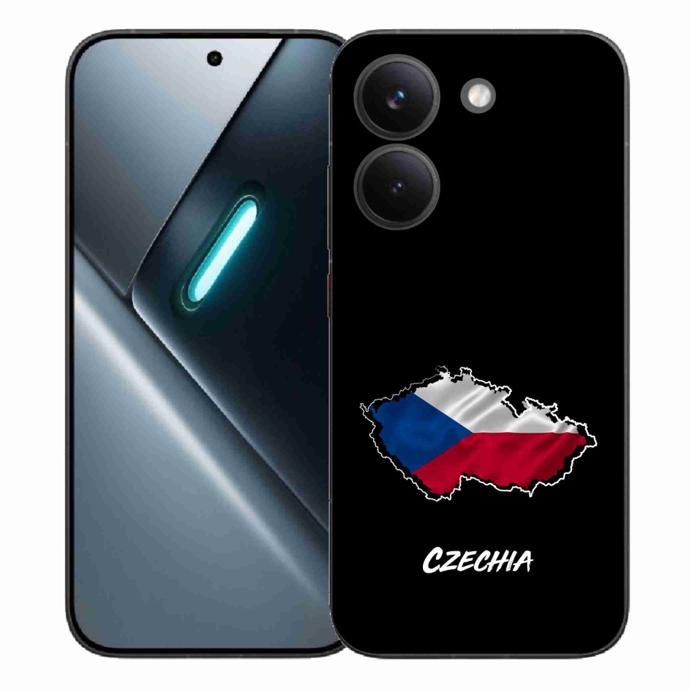 Gelový kryt mmCase na Xiaomi Poco X8 Pro - Czechia černé pozadí