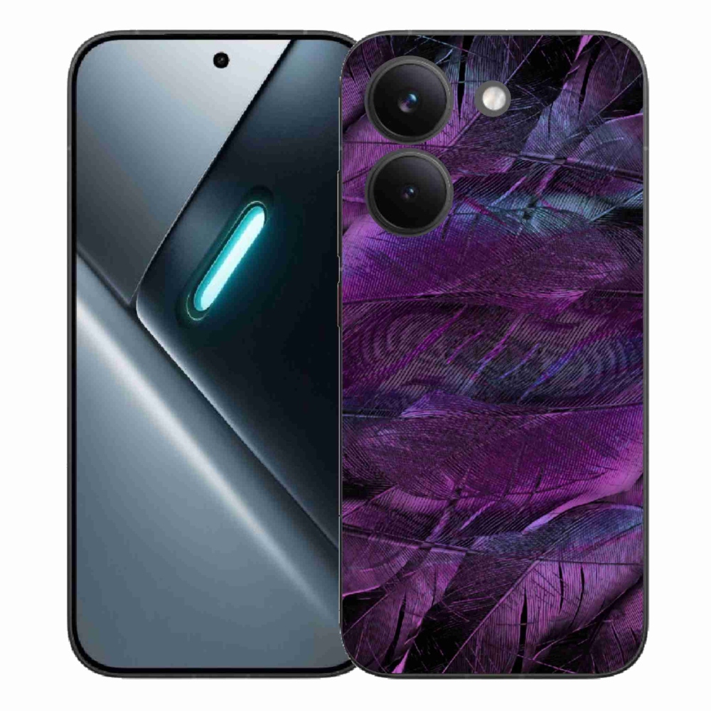 Gelový kryt mmCase na Xiaomi Poco X8 Pro - fialová pírka