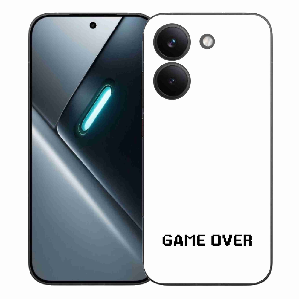 Gelový kryt mmCase na Xiaomi Poco X8 Pro - game over bílé pozadí
