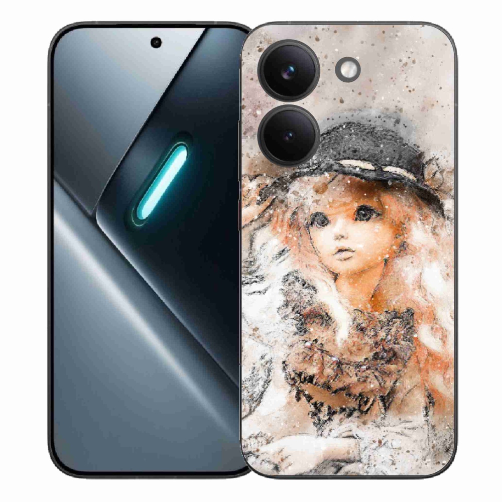 Gelový kryt mmCase na Xiaomi Poco X8 Pro - holčička s kloboukem