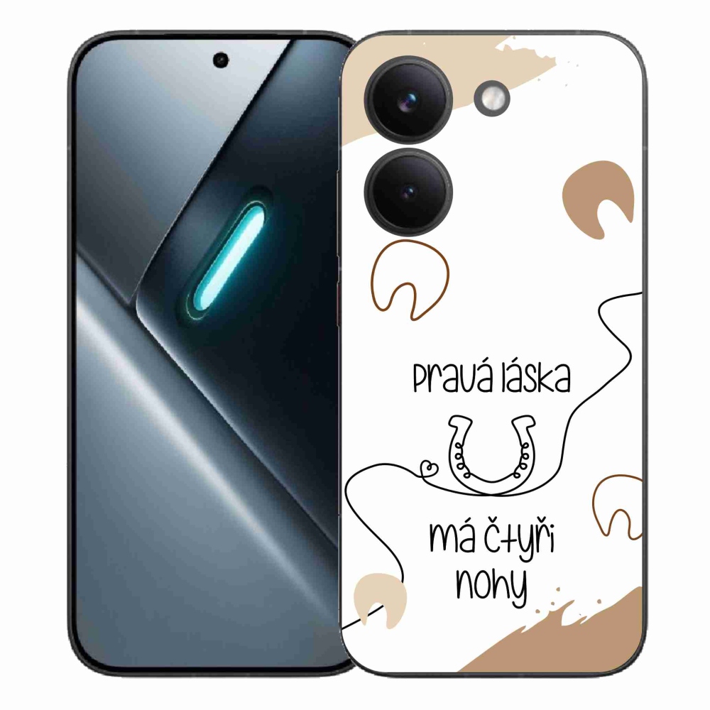 Gelový kryt mmCase na Xiaomi Poco X8 Pro - koňský motiv bílé pozadí