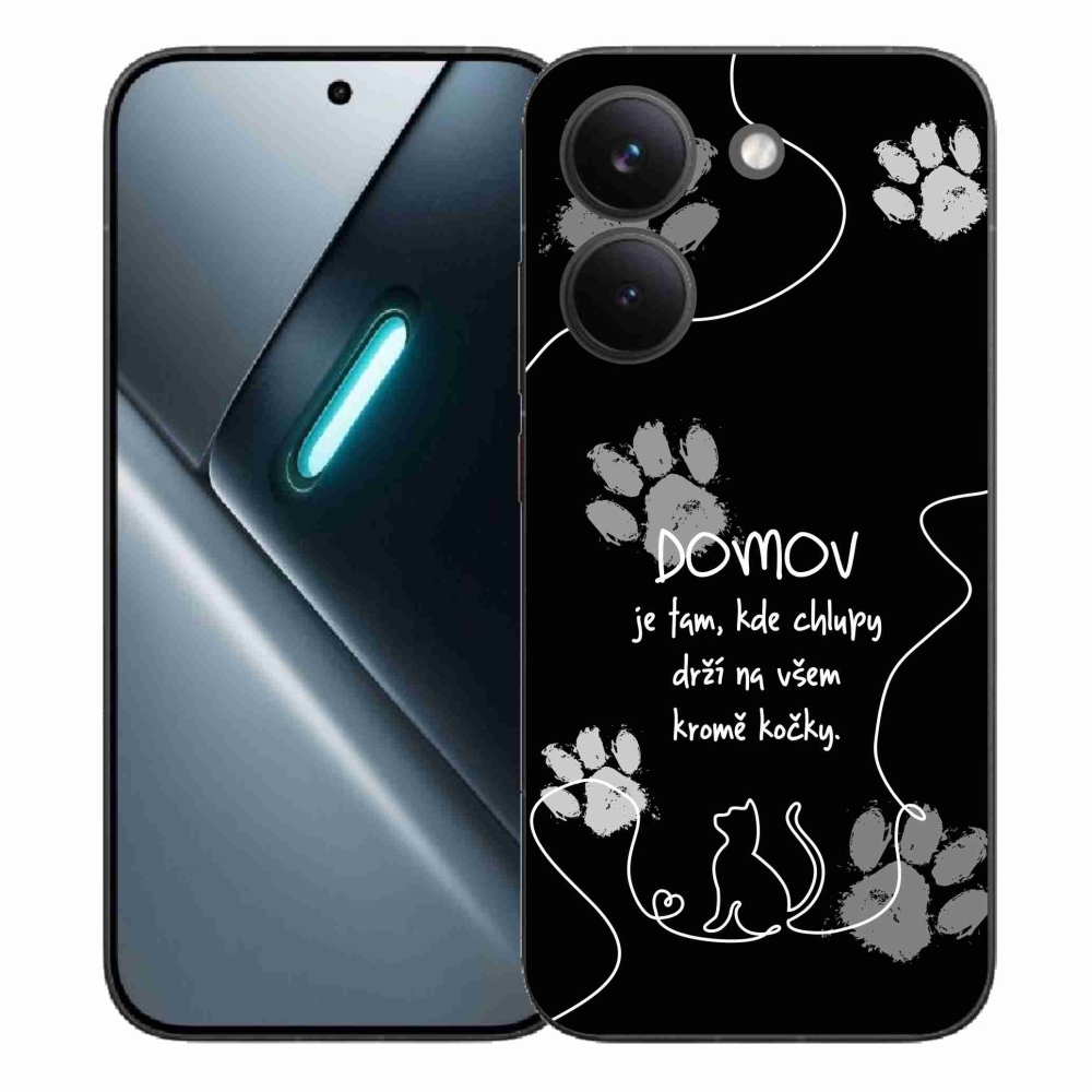 Gelový kryt mmCase na Xiaomi Poco X8 Pro - kočičí motiv černé pozadí