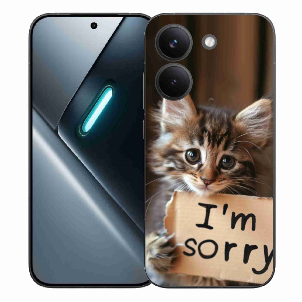 Gelový kryt mmCase na Xiaomi Poco X8 Pro - kočíčí omluva