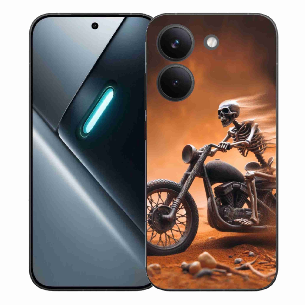 Gelový kryt mmCase na Xiaomi Poco X8 Pro - kostra na motorce