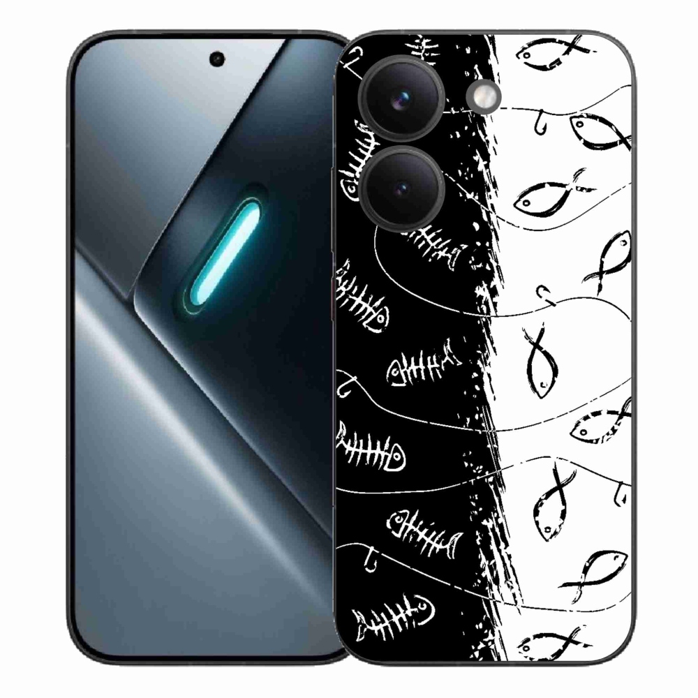 Gelový kryt mmCase na Xiaomi Poco X8 Pro - kostry a rybky