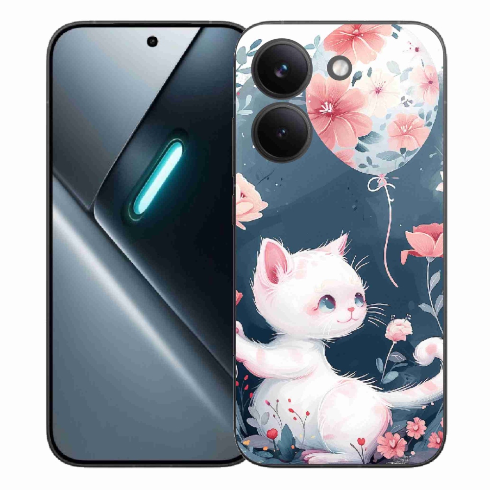 Gelový kryt mmCase na Xiaomi Poco X8 Pro - kotě s balónkem