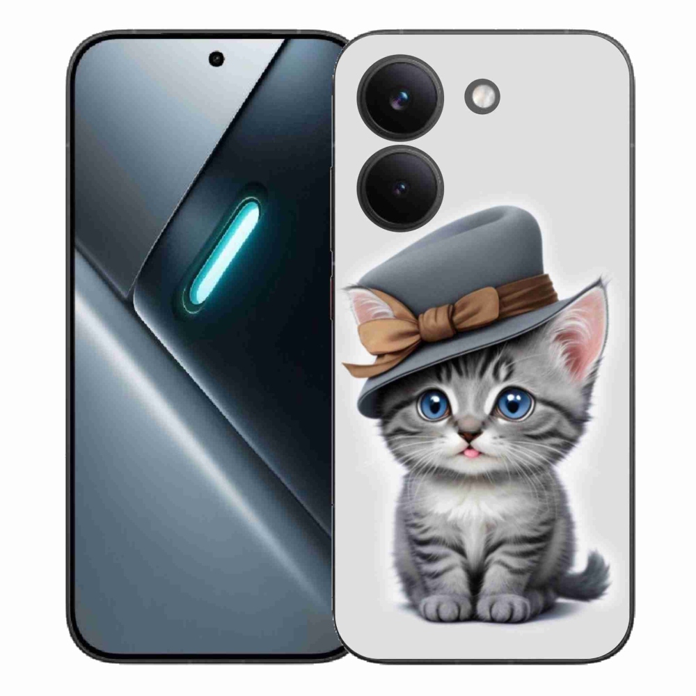 Gelový kryt mmCase na Xiaomi Poco X8 Pro - kotě s kloboukem