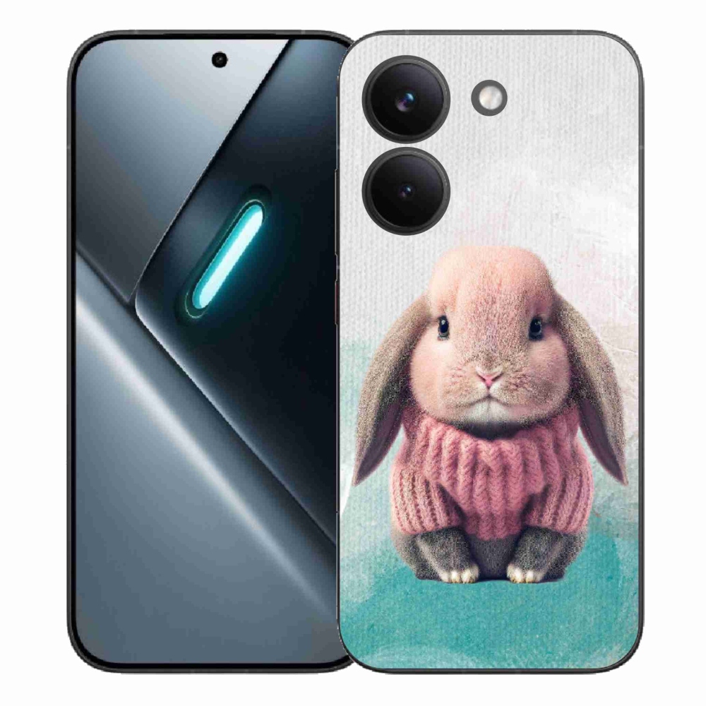 Gelový kryt mmCase na Xiaomi Poco X8 Pro - králíček ve svetru