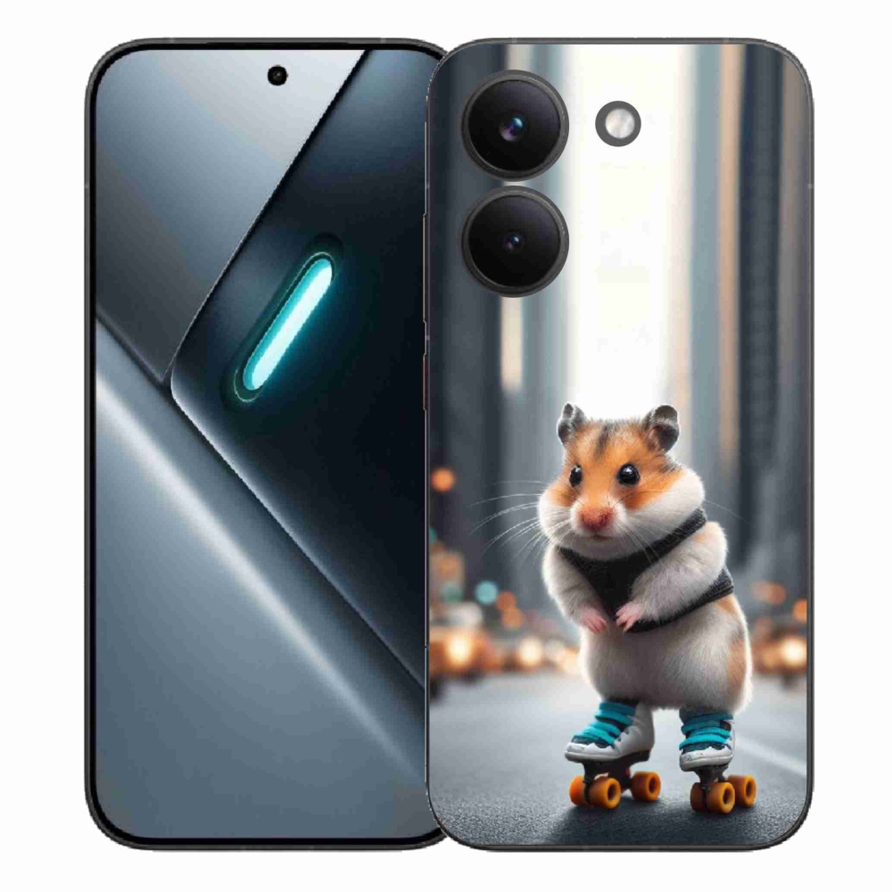 Gelový kryt mmCase na Xiaomi Poco X8 Pro - křeček na bruslích