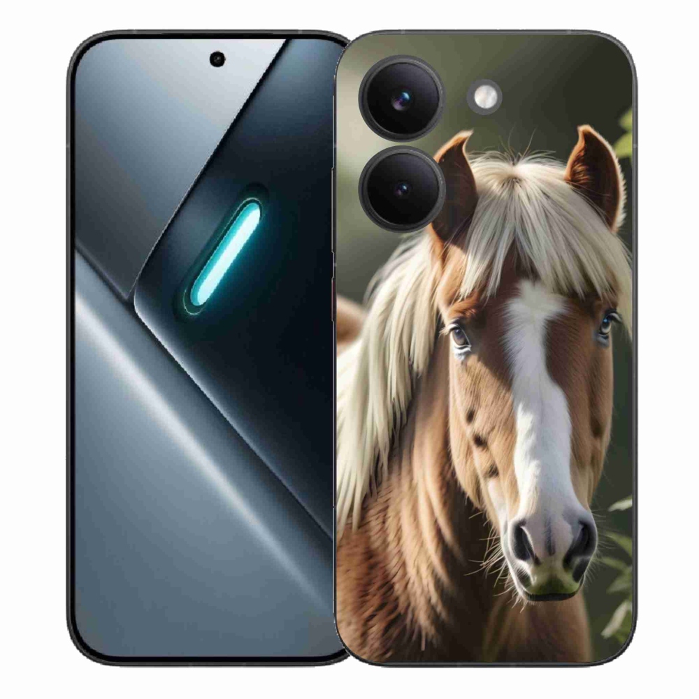 Gelový kryt mmCase na Xiaomi Poco X8 Pro - kůň se světlou hřívou