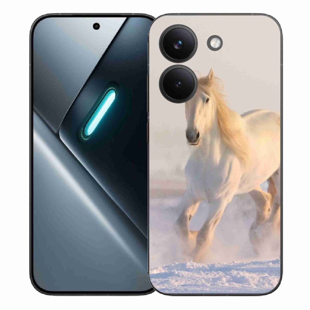 Gelový kryt mmCase na Xiaomi Poco X8 Pro - kůň ve sněhu