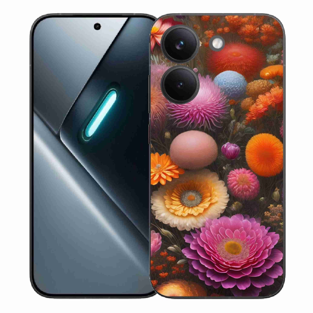 Gelový kryt mmCase na Xiaomi Poco X8 Pro - květinová kompozice