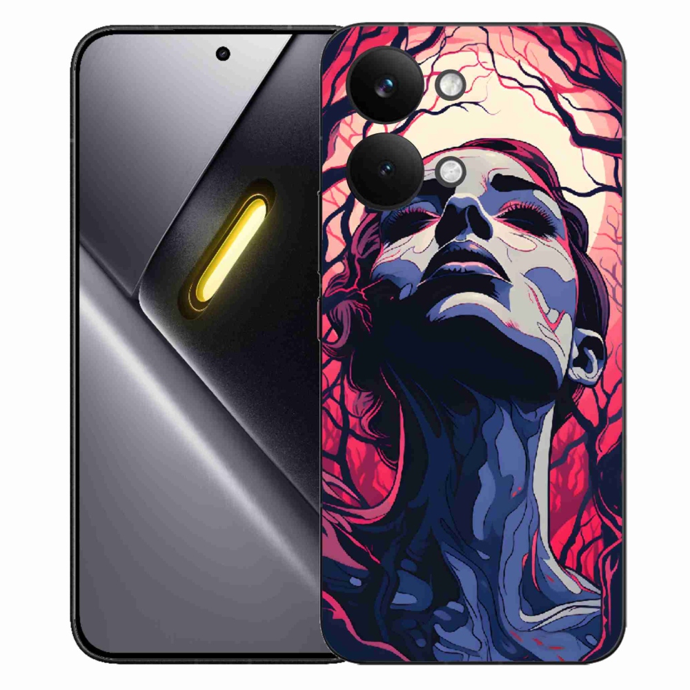 Gelový kryt mmCase na Xiaomi Poco X8 Pro Max - abstraktní obličej