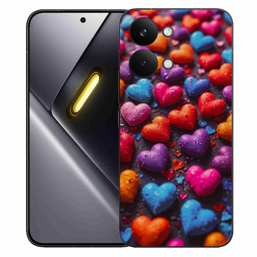 Gelový kryt mmCase na Xiaomi Poco X8 Pro Max - barevná srdce