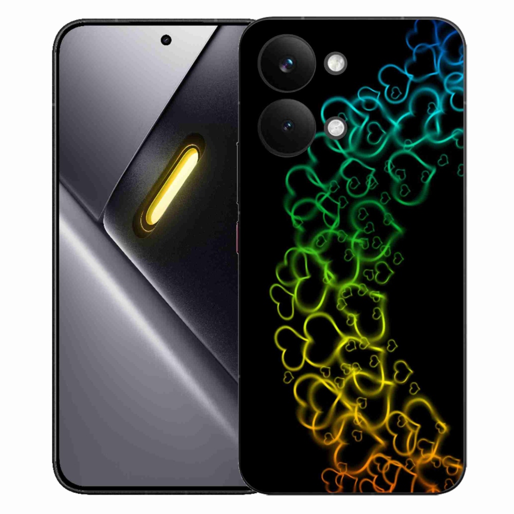 Gelový kryt mmCase na Xiaomi Poco X8 Pro Max - barevná srdíčka