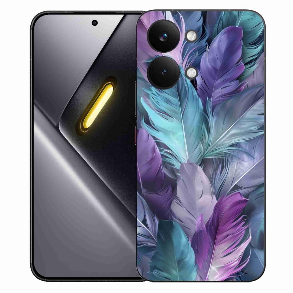 Gelový kryt mmCase na Xiaomi Poco X8 Pro Max - barevné peří 2