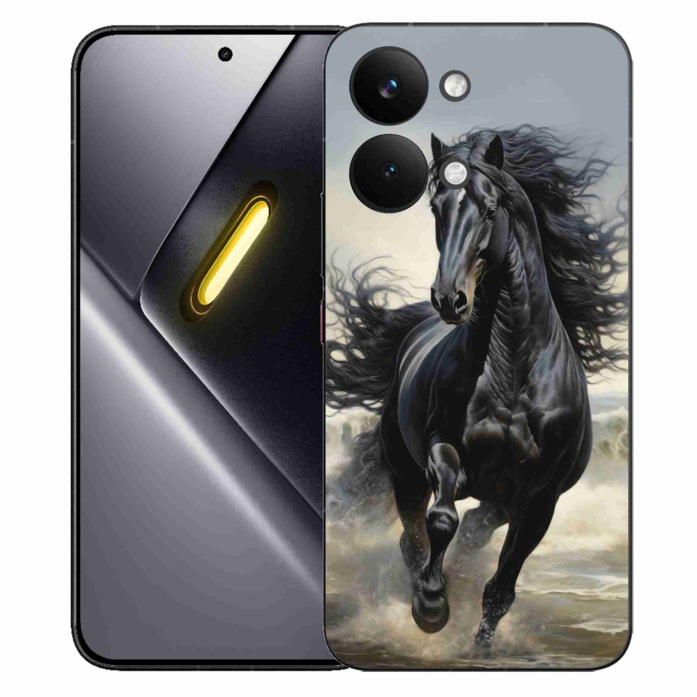 Gelový kryt mmCase na Xiaomi Poco X8 Pro Max - běžící černý kůň