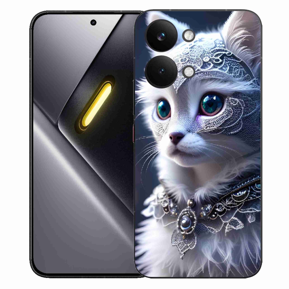 Gelový kryt mmCase na Xiaomi Poco X8 Pro Max - bílá kočka