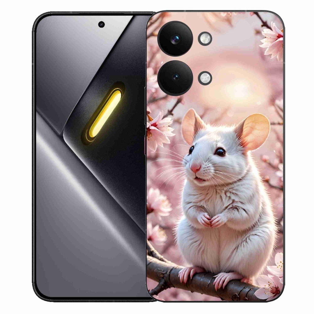 Gelový kryt mmCase na Xiaomi Poco X8 Pro Max - bílá myš na větvi