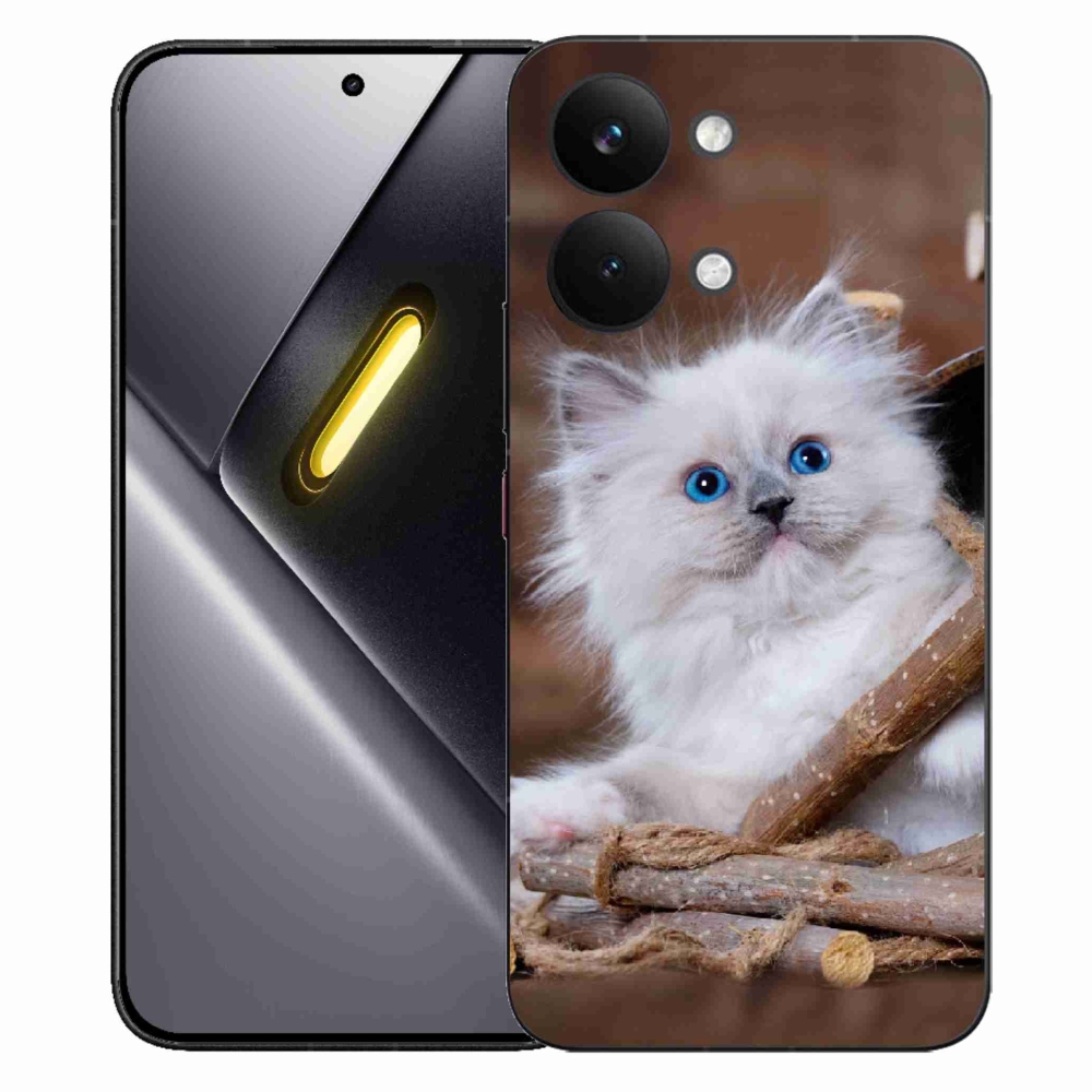 Gelový kryt mmCase na Xiaomi Poco X8 Pro Max - bílé kotě