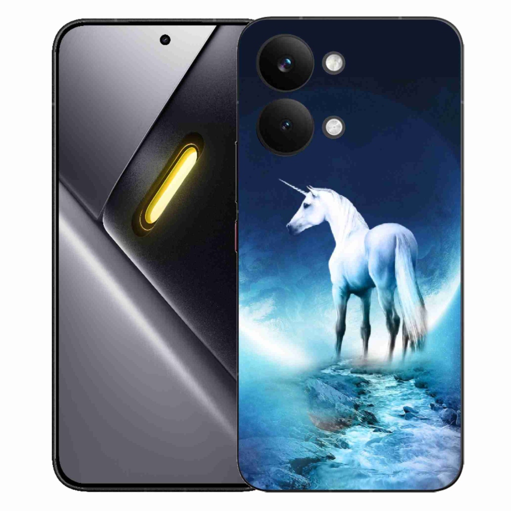 Gelový kryt mmCase na Xiaomi Poco X8 Pro Max - bílý jednorožec
