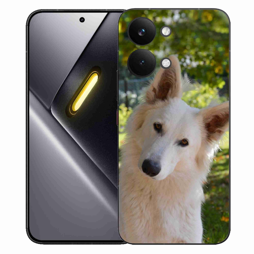 Gelový kryt mmCase na Xiaomi Poco X8 Pro Max - bílý švýcarský ovčák 1