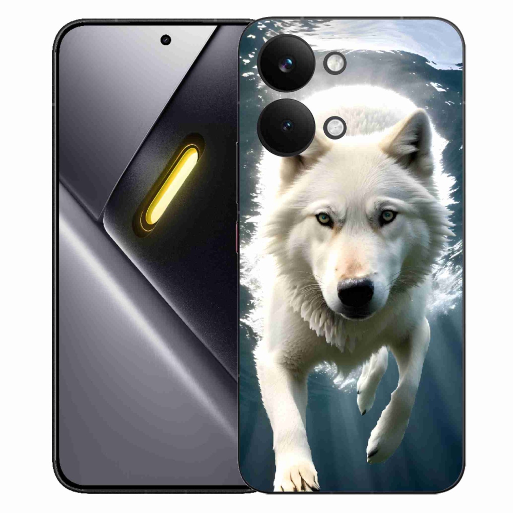 Gelový kryt mmCase na Xiaomi Poco X8 Pro Max - bílý vlk