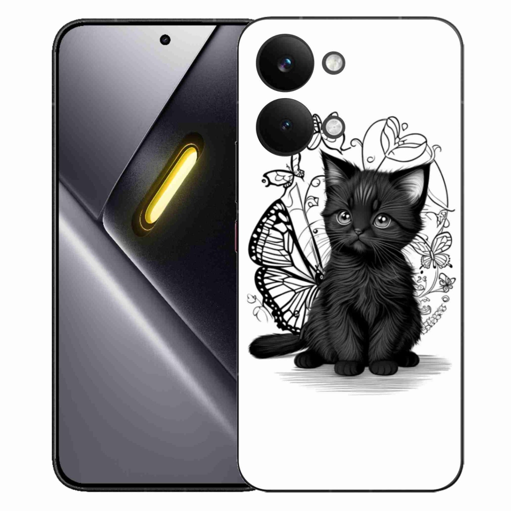 Gelový kryt mmCase na Xiaomi Poco X8 Pro Max - černé kotě