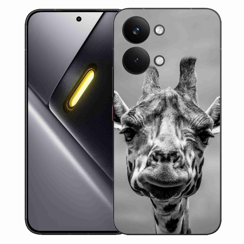 Gelový kryt mmCase na Xiaomi Poco X8 Pro Max - černobílá žirafa