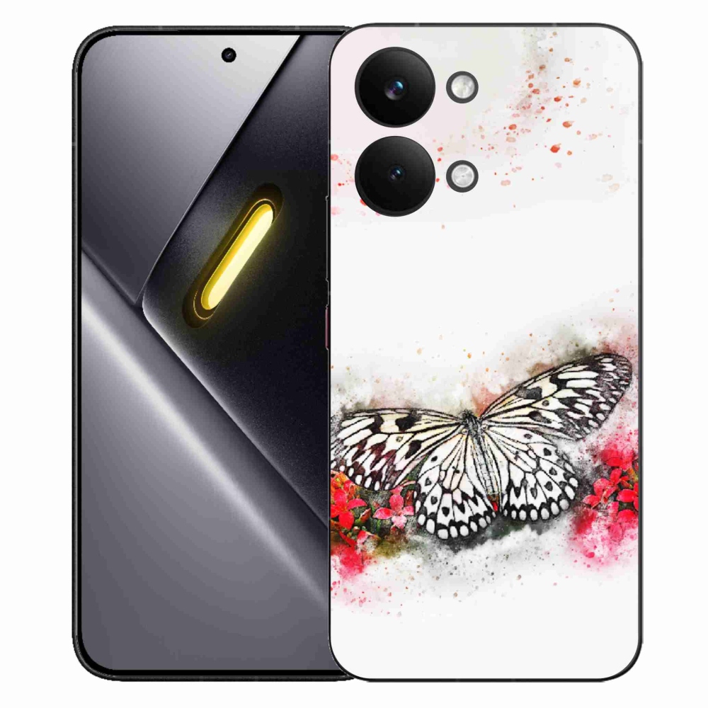 Gelový kryt mmCase na Xiaomi Poco X8 Pro Max - černobílý motýl