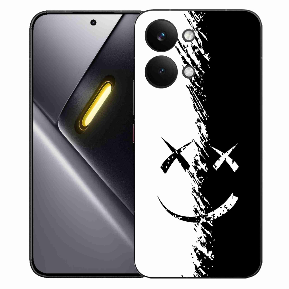 Gelový kryt mmCase na Xiaomi Poco X8 Pro Max - černobílý smajlík