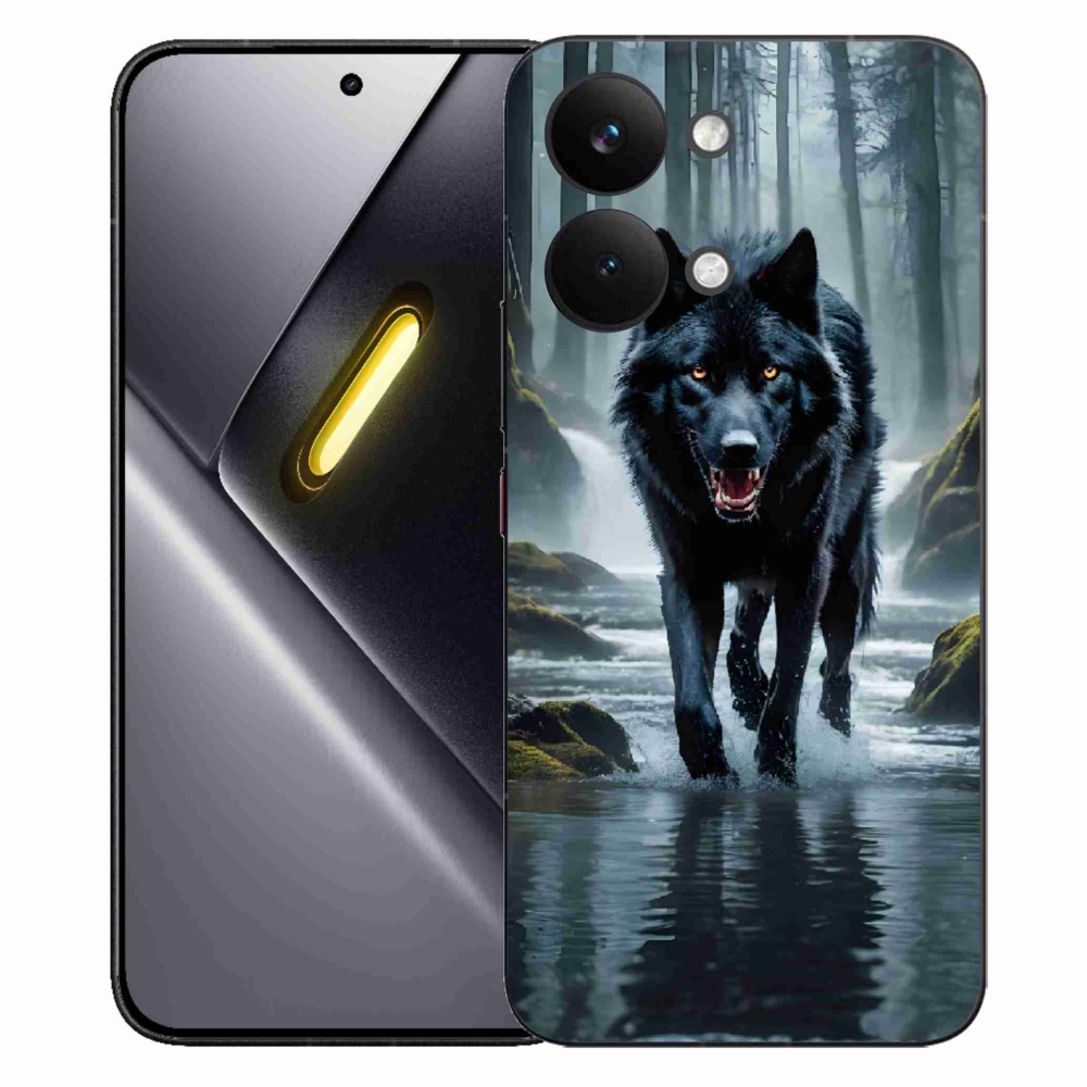 Gelový kryt mmCase na Xiaomi Poco X8 Pro Max - černý vlk