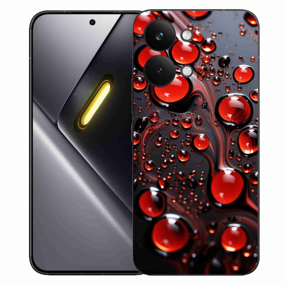 Gelový kryt mmCase na Xiaomi Poco X8 Pro Max - červené kapky 2