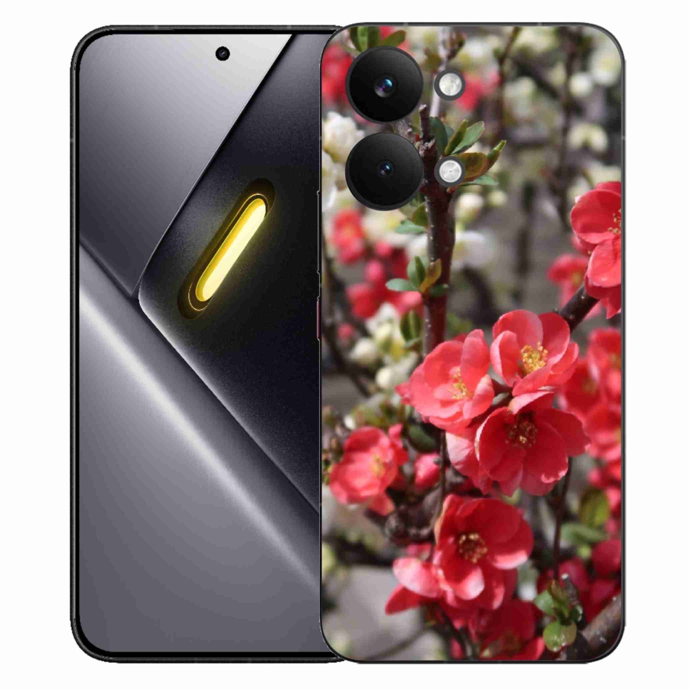 Gelový kryt mmCase na Xiaomi Poco X8 Pro Max - červené květy