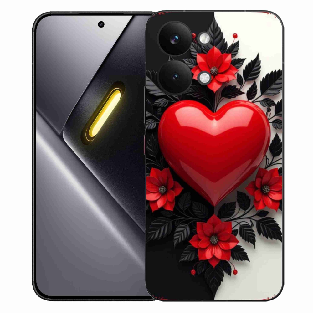 Gelový kryt mmCase na Xiaomi Poco X8 Pro Max - červené srdce