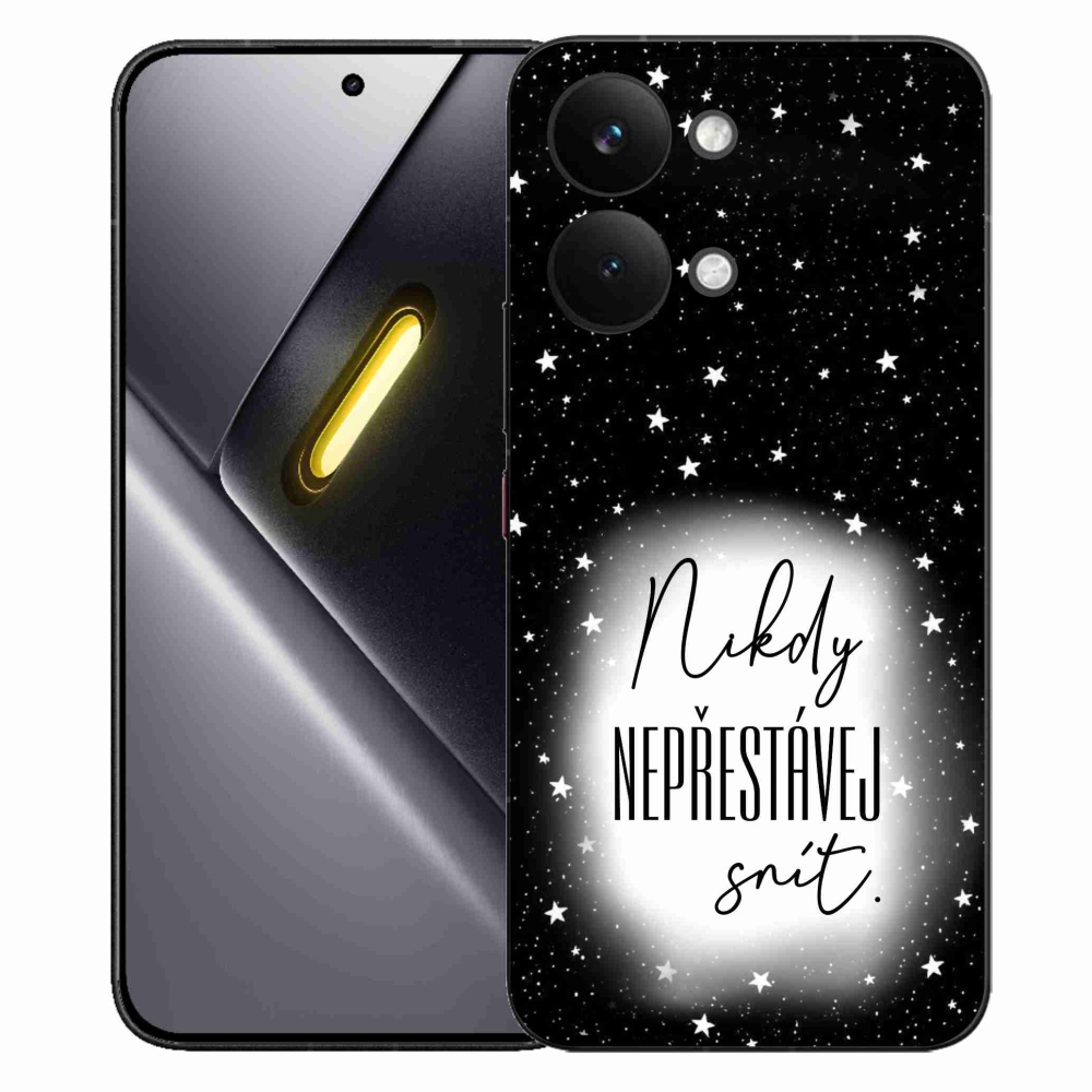 Gelový kryt mmCase na Xiaomi Poco X8 Pro Max - citát 1 bíločerné pozadí