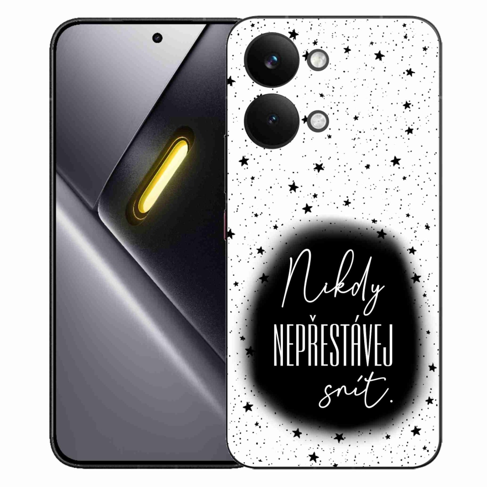 Gelový kryt mmCase na Xiaomi Poco X8 Pro Max - citát 1 černobílé pozadí