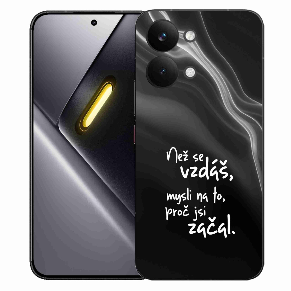 Gelový kryt mmCase na Xiaomi Poco X8 Pro Max - citát 2 černé pozadí