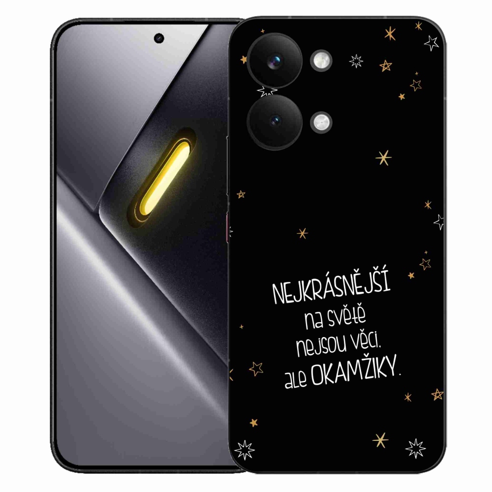 Gelový kryt mmCase na Xiaomi Poco X8 Pro Max - citát 4 černé pozadí