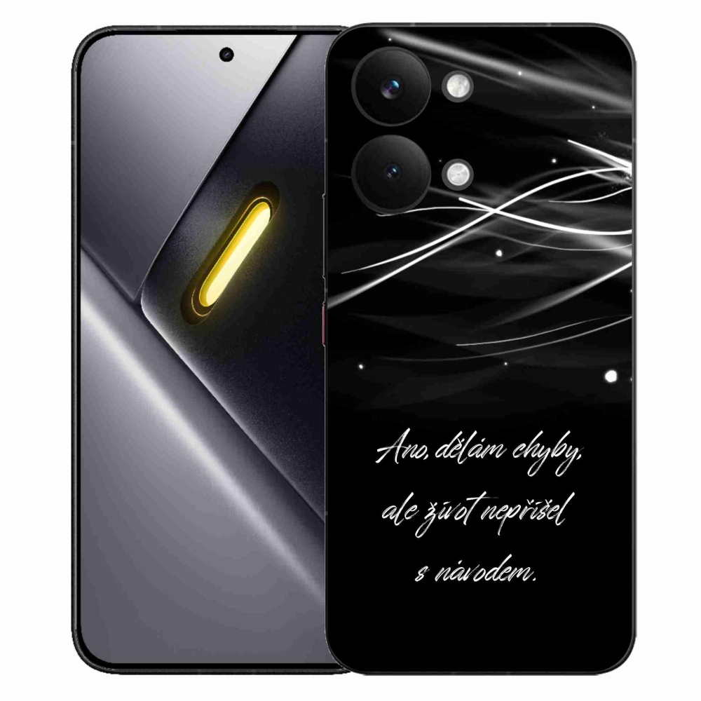 Gelový kryt mmCase na Xiaomi Poco X8 Pro Max - citát černé pozadí